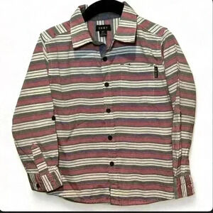 ✨ DKNY - Red/Blue/White striped button down-Boys 4T✨
